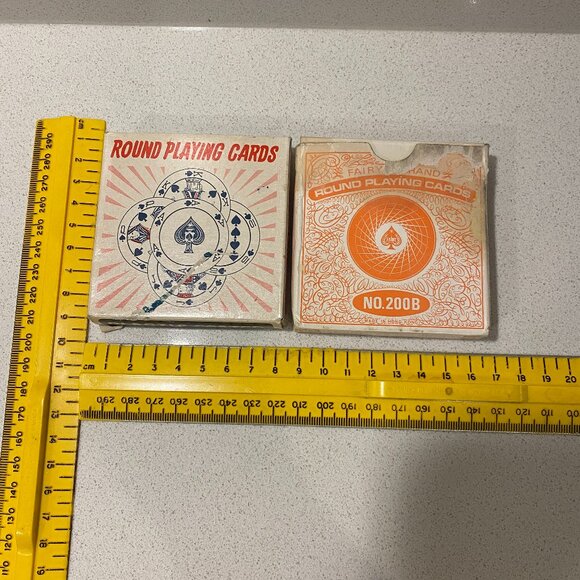 LOT OF 2 FULL DECKS VINTAGE ROUND CARDS - Picture 3 of 11